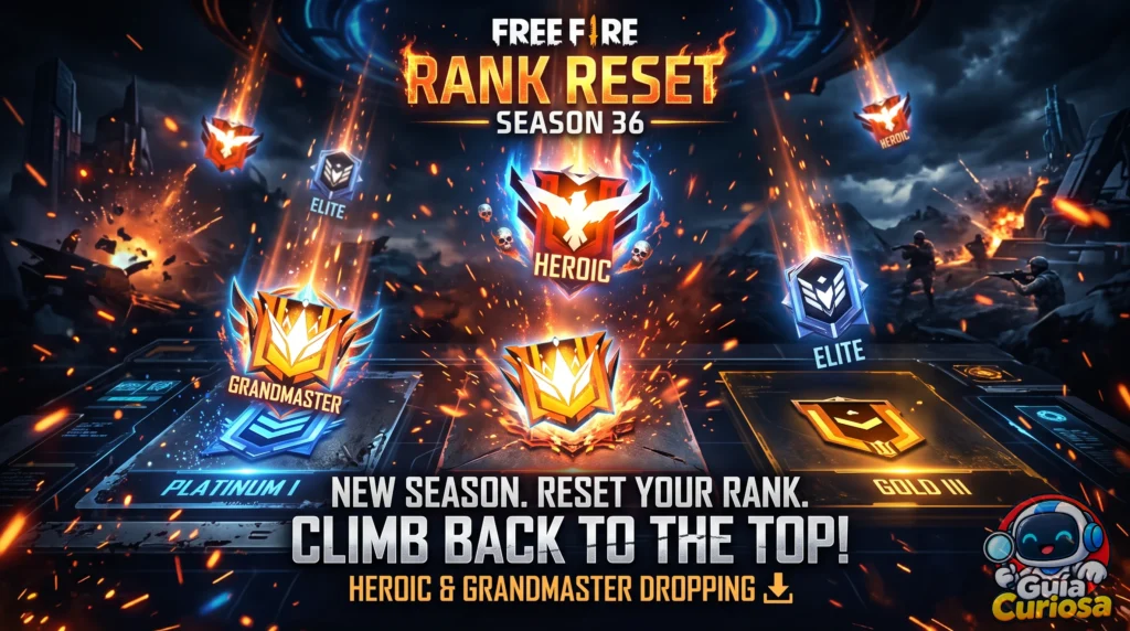 a que rango te bajan al reiniciar temporada free fire