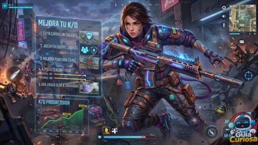 Jugador aplicando consejos para mejorar tu K/D en Free Fire